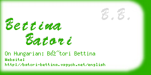 bettina batori business card